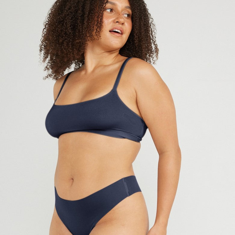 Original-Rise Thong - Seamless Cotton - Ink