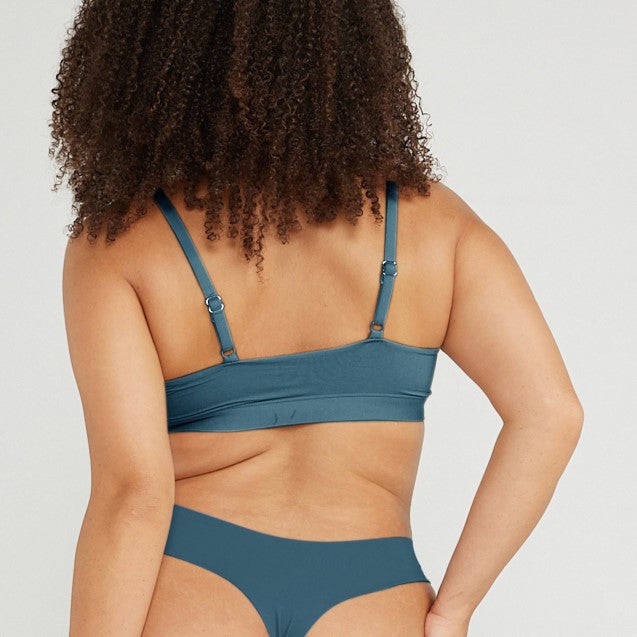 Original-Rise Thong - Seamless Cotton - Neptune