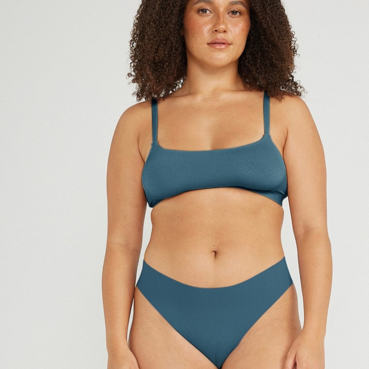 Original-Rise Thong - Seamless Cotton - Neptune