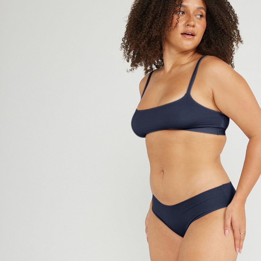 Original-Rise Cheeky - Seamless Cotton - Ink