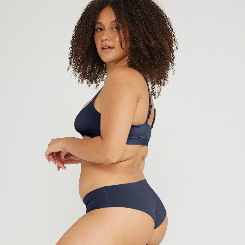 Original-Rise Cheeky - Seamless Cotton - Ink