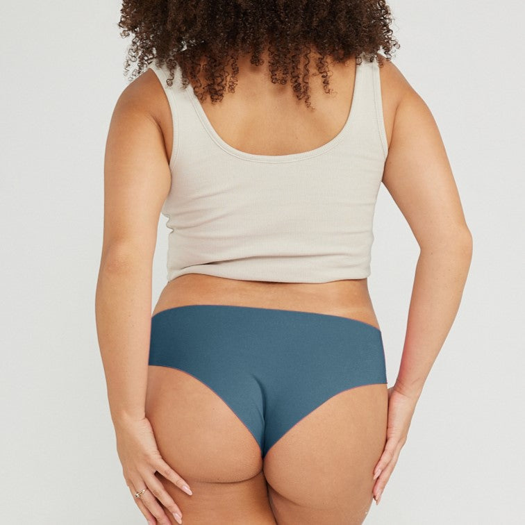 Original-Rise Cheeky - Seamless Cotton - Neptune