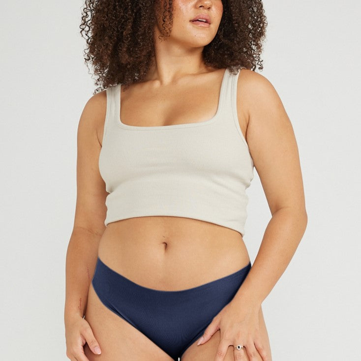 Original-Rise Bikini Brief - Seamless Cotton - Ink