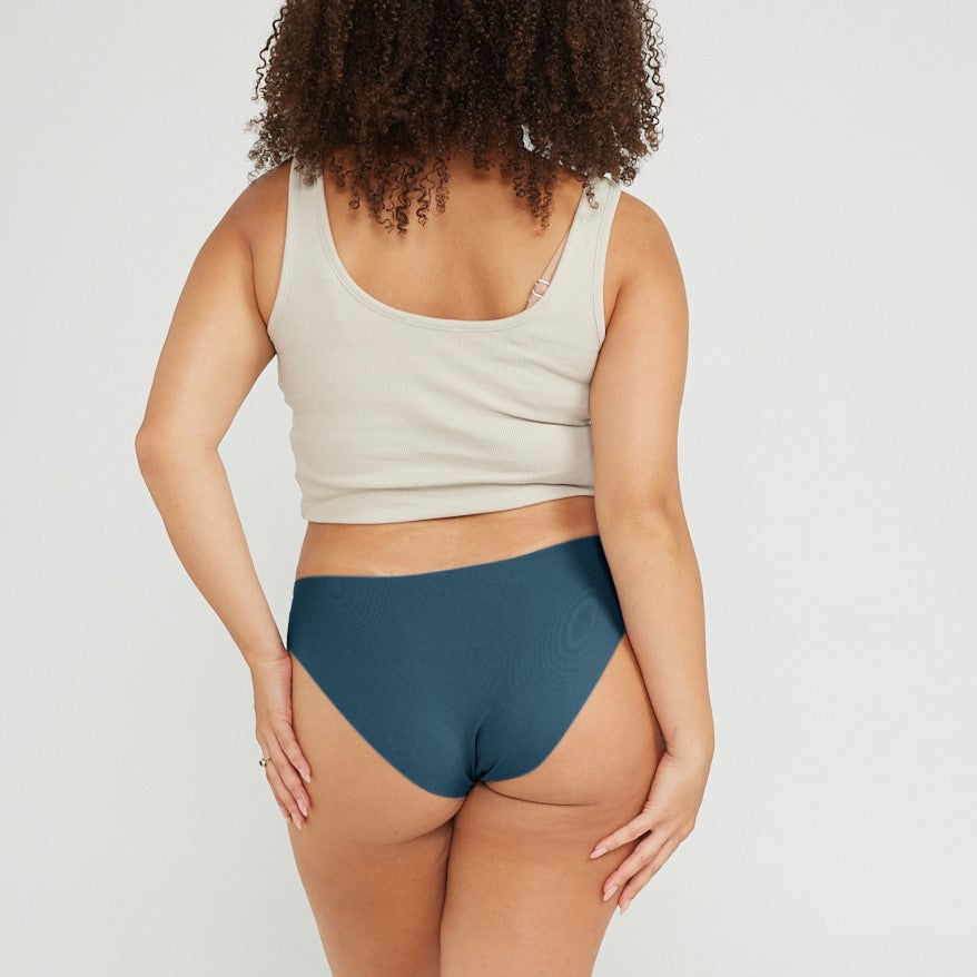 Original-Rise Bikini Brief - Seamless Cotton - Neptune