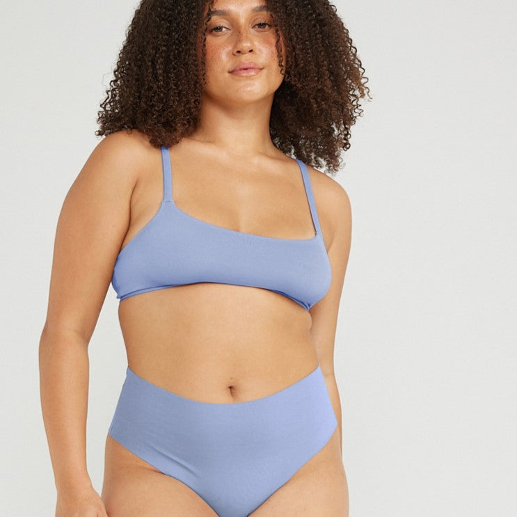 Mid-Rise Thong - Seamless Cotton - Frost