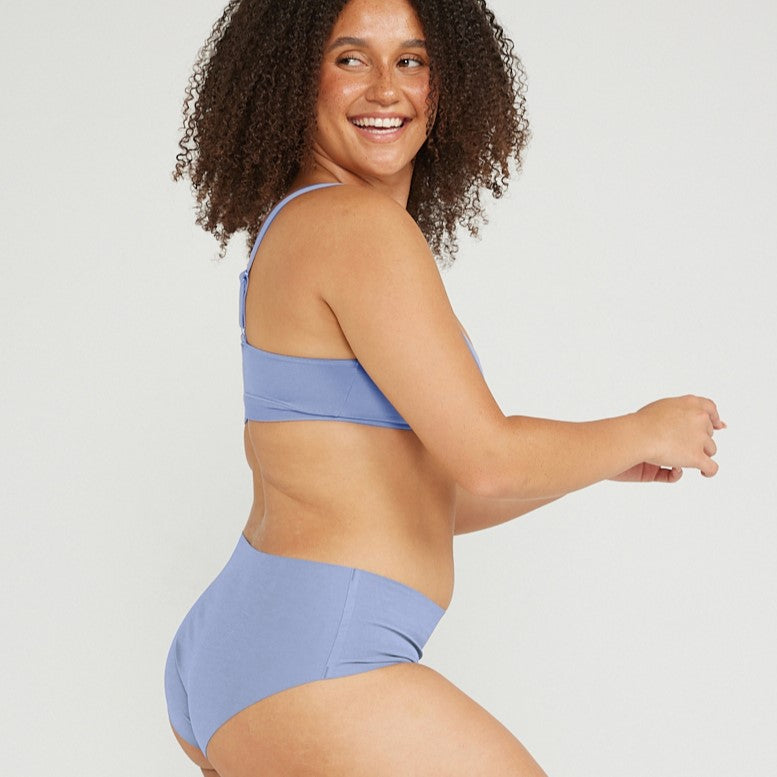 Mid-Rise Bikini - Seamless Cotton - Frost