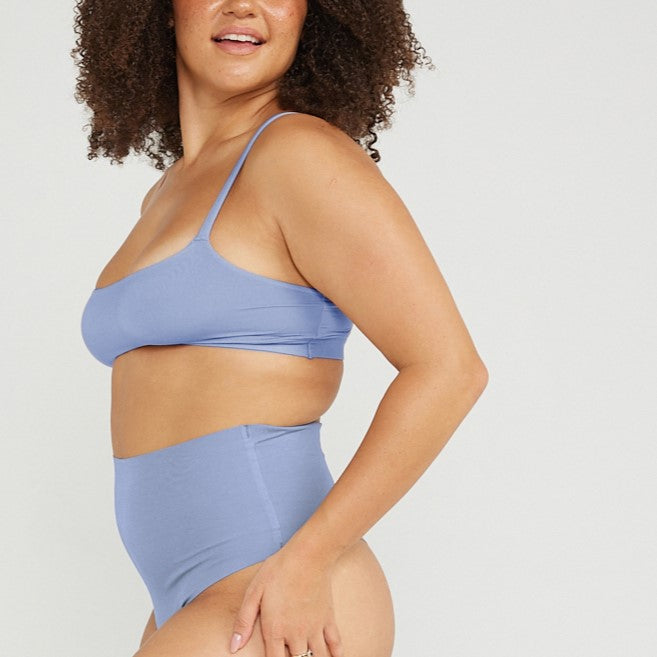High-Rise Thong - Seamless Cotton - Frost