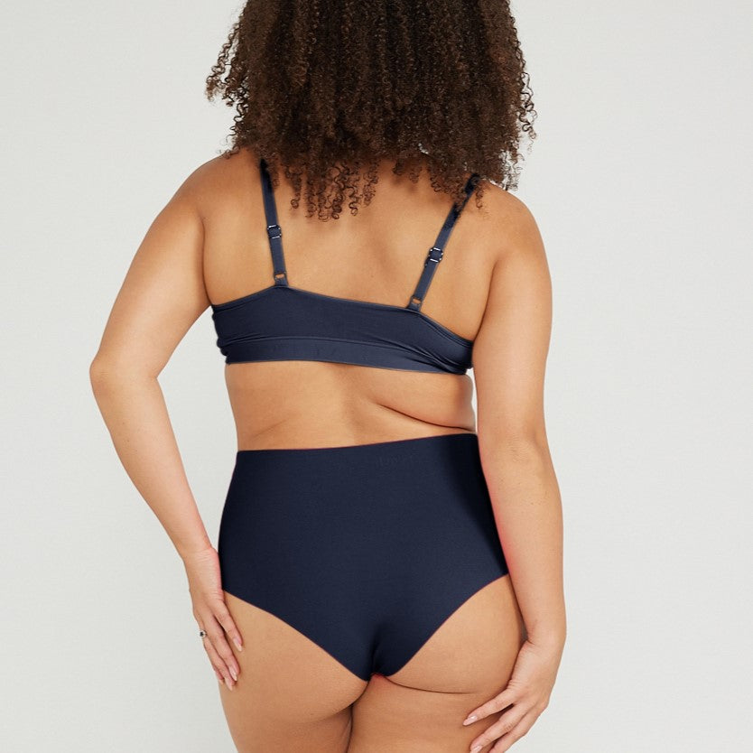 High-Rise Cheeky - Seamless Cotton - Ink