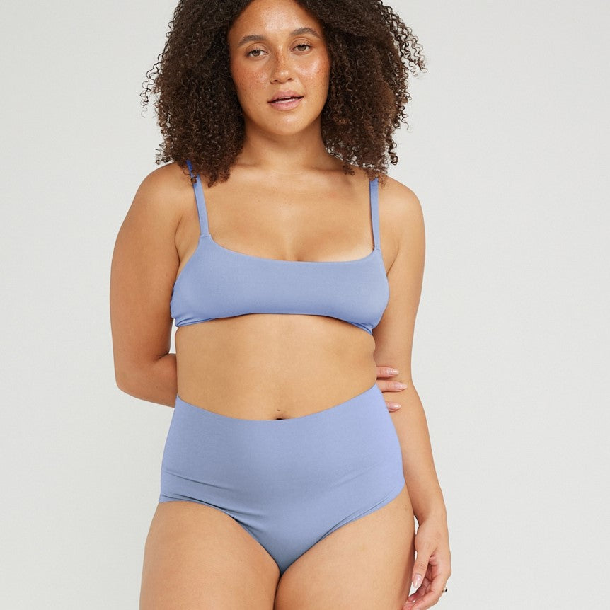 High-Rise Cheeky - Seamless Cotton - Frost
