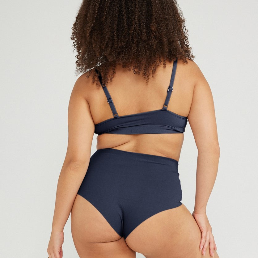 High-Rise Cheeky - Seamless Cotton - Ink