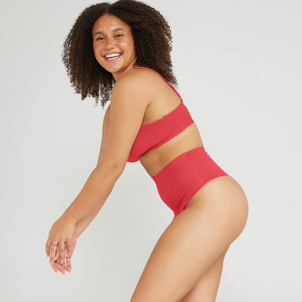 High-Rise Thong - Seamless Cotton