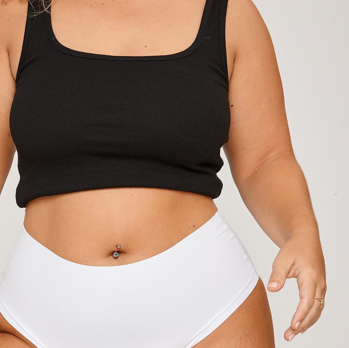 Cotton Sleep Tank - Black - Peach Underwear