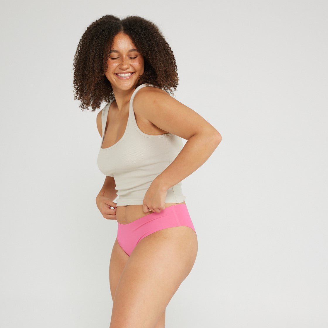 Cotton Sleep Tank - Sand - Peach Underwear
