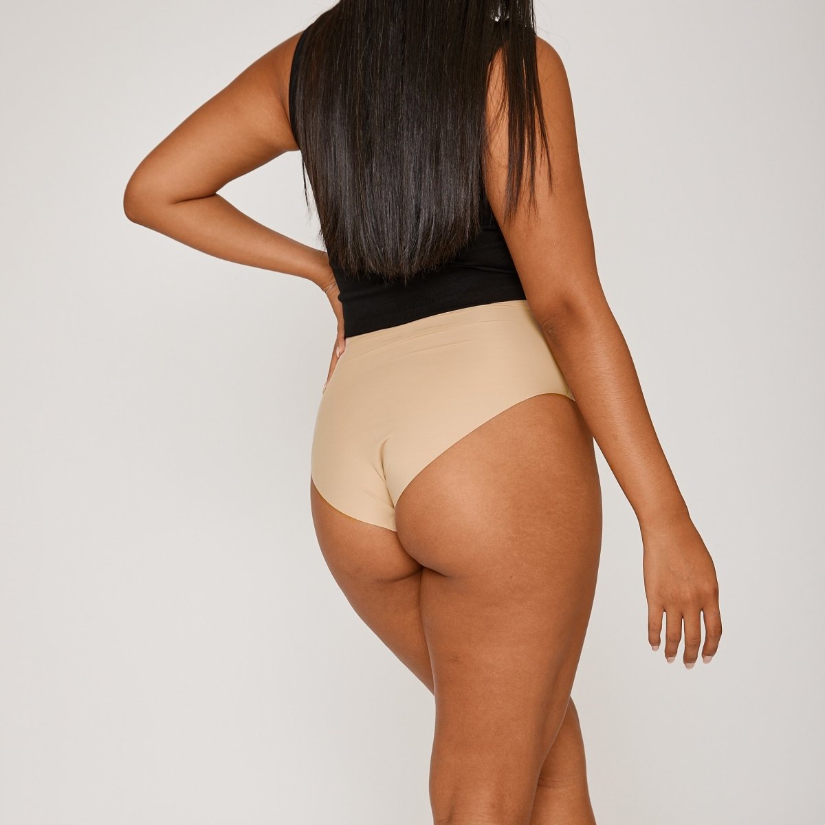 High-Rise Bikini Brief - Latte - Peach Underwear