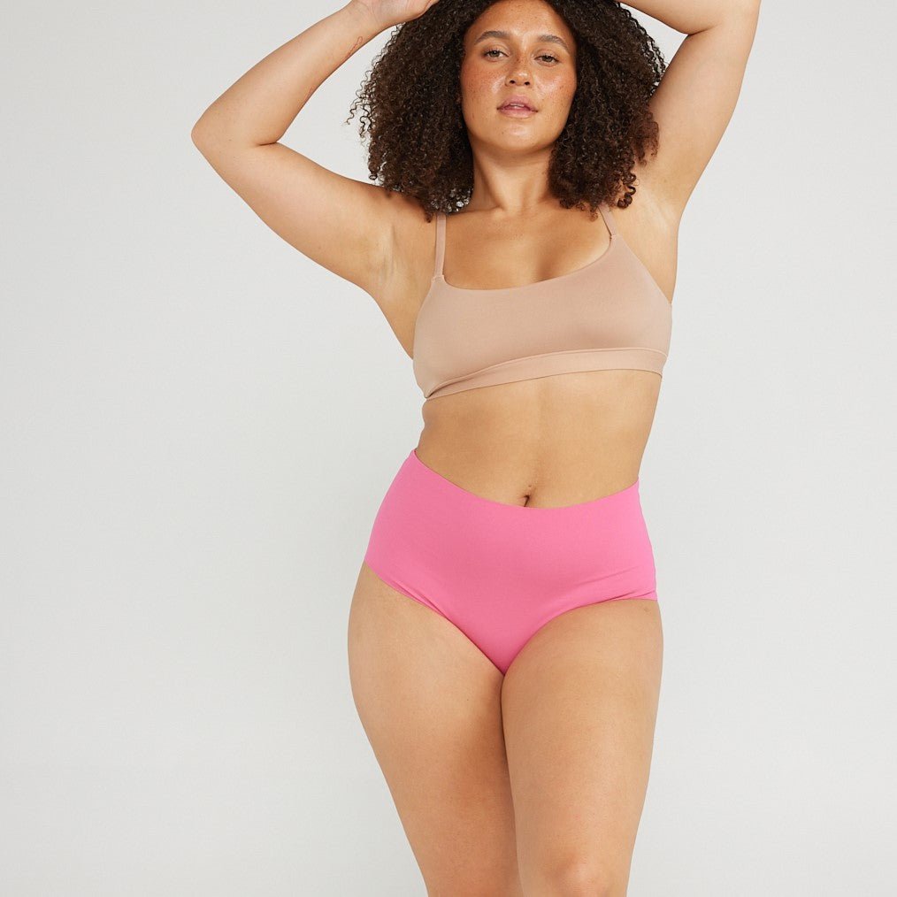 High-Rise Bikini - Seamless Cotton - Confetti - Peach Underwear
