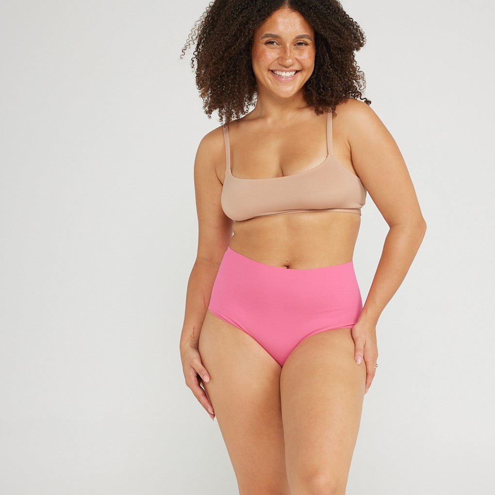 High-Rise Bikini - Seamless Cotton - Confetti - Peach Underwear