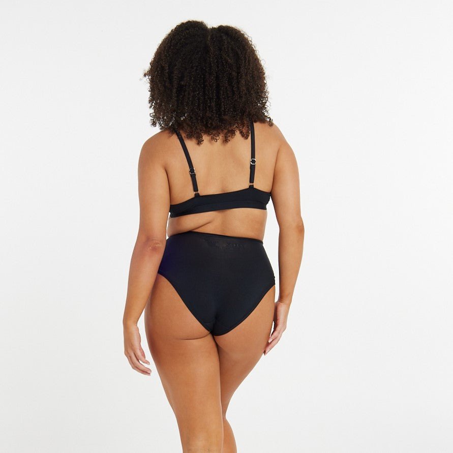 High-Rise Bikini - Super Stretch - Black - Peach Underwear