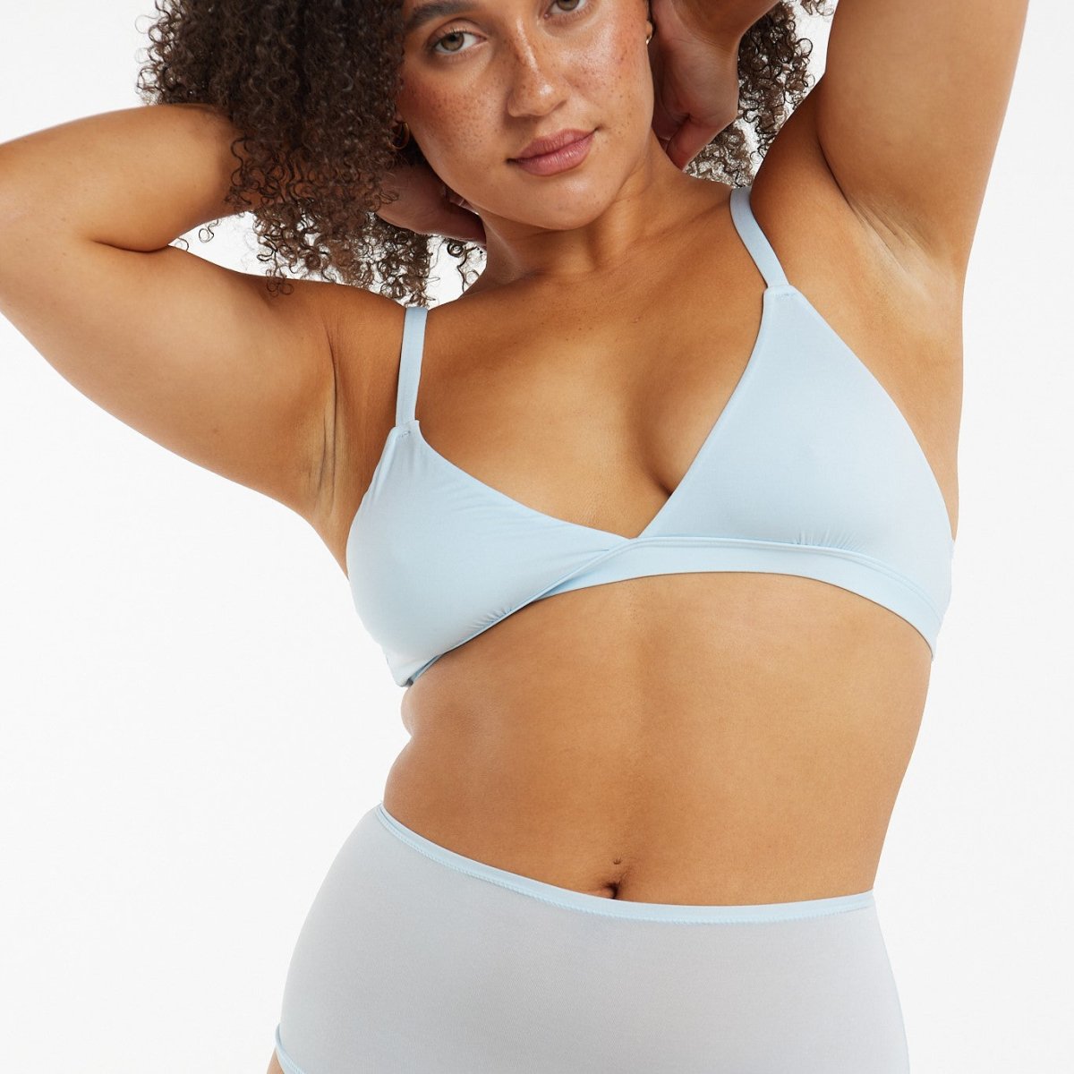 High-Rise Bikini - Super Stretch - Sky Blue - Peach Underwear