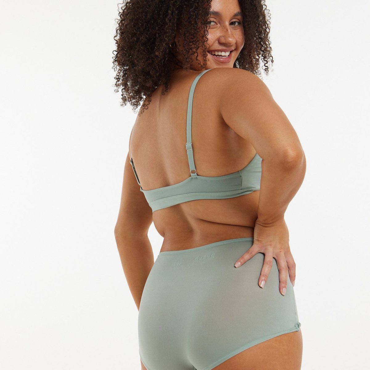 High-Rise Boyleg - Super Stretch - Olive - Peach Underwear