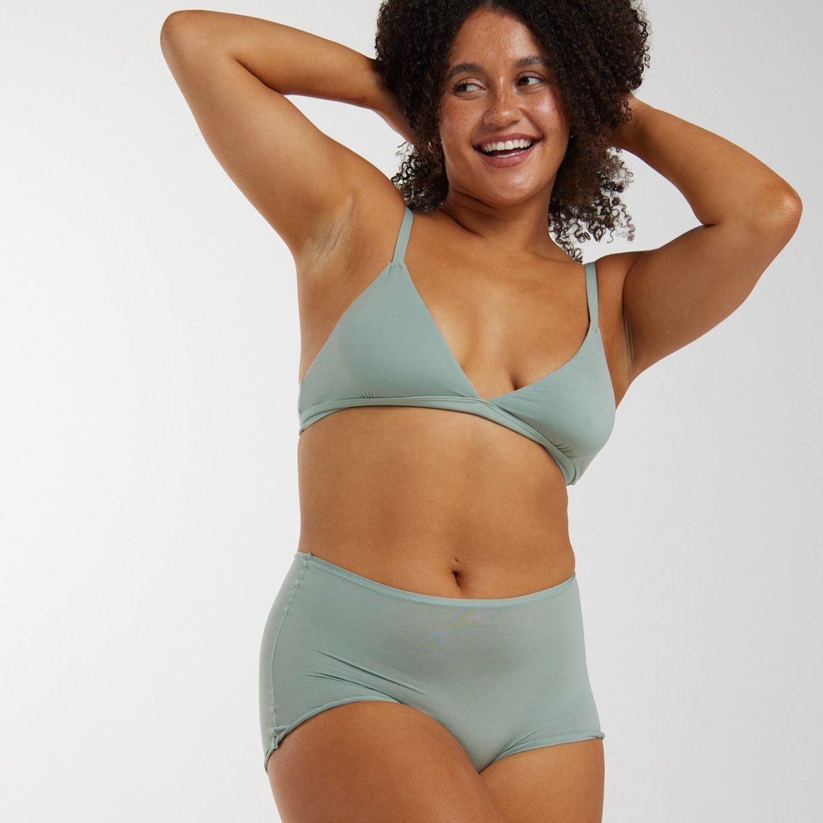 High-Rise Boyleg - Super Stretch - Olive - Peach Underwear