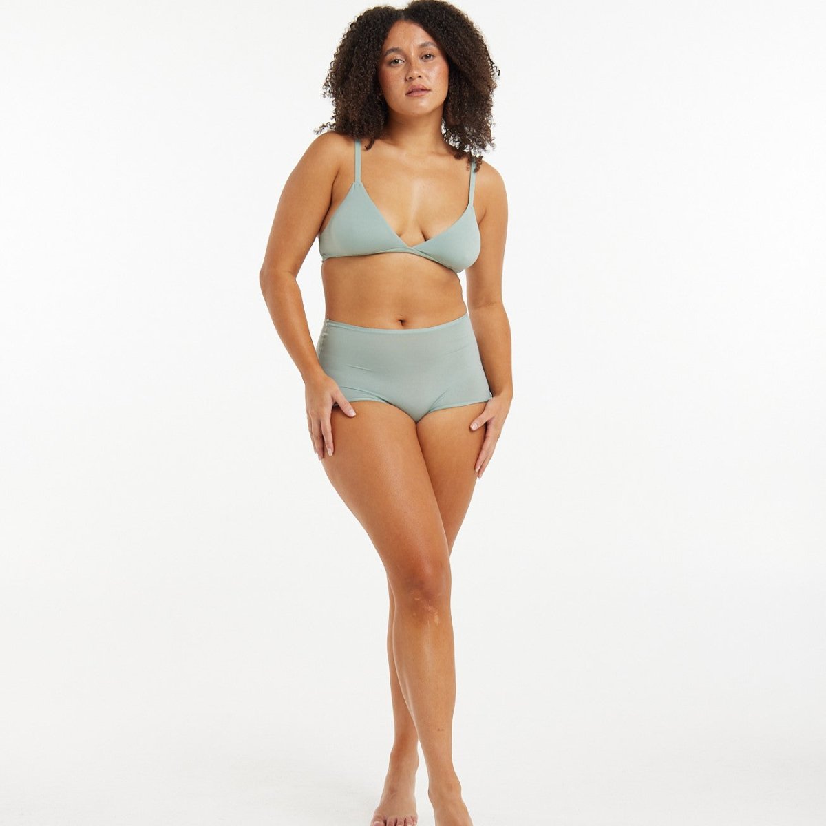 High-Rise Boyleg - Super Stretch - Olive - Peach Underwear