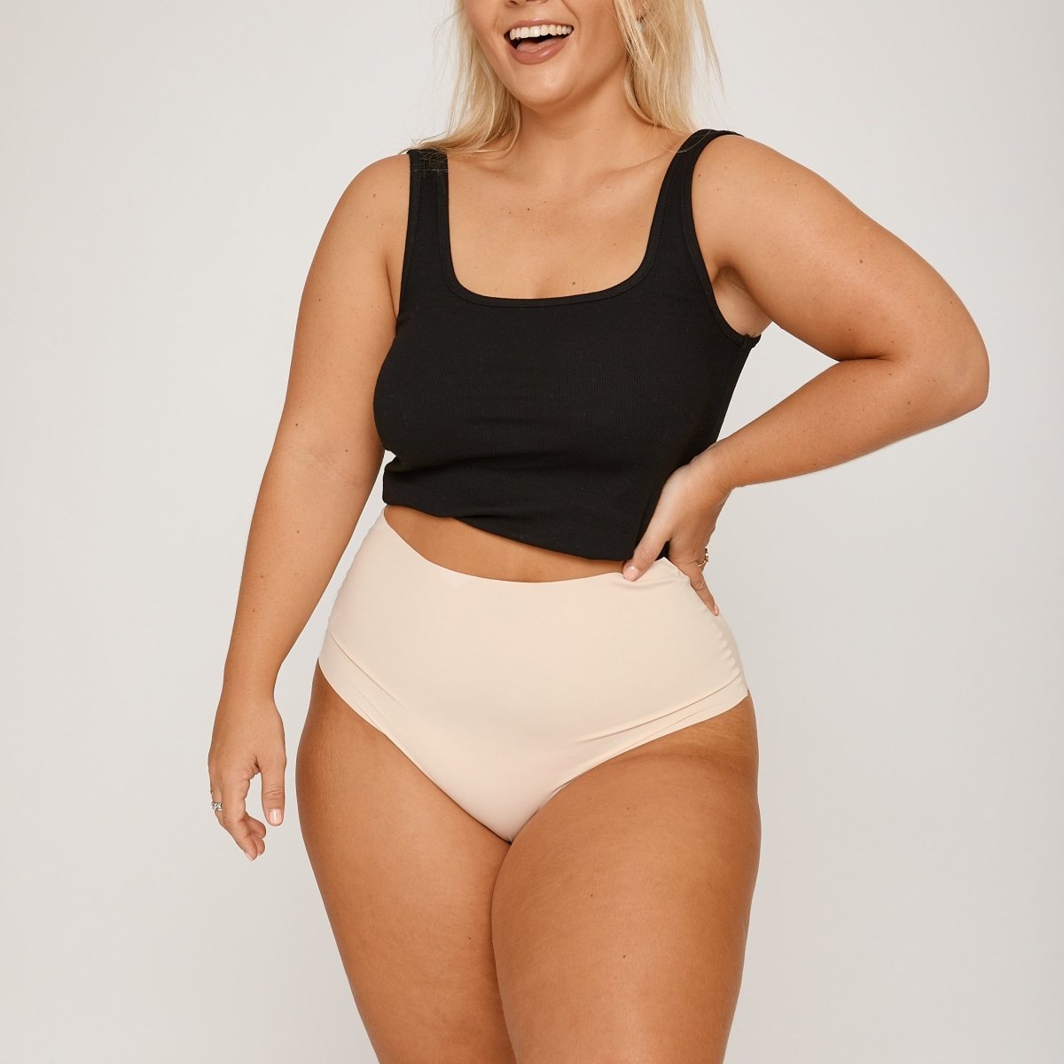 High-Rise Cheeky - Buttermilk - Peach Underwear