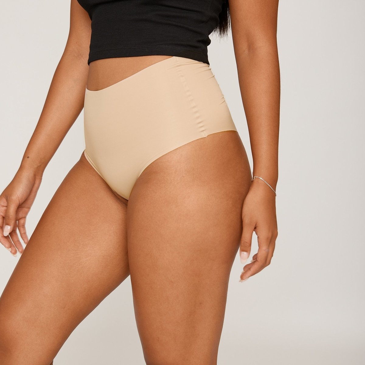 High-Rise Cheeky - Latte - Peach Underwear