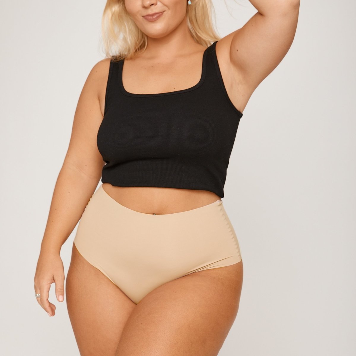 High-Rise Cheeky - Latte - Peach Underwear