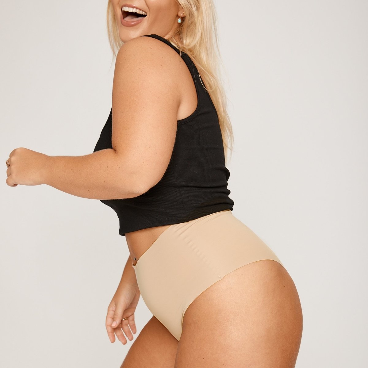 High-Rise Cheeky - Latte - Peach Underwear