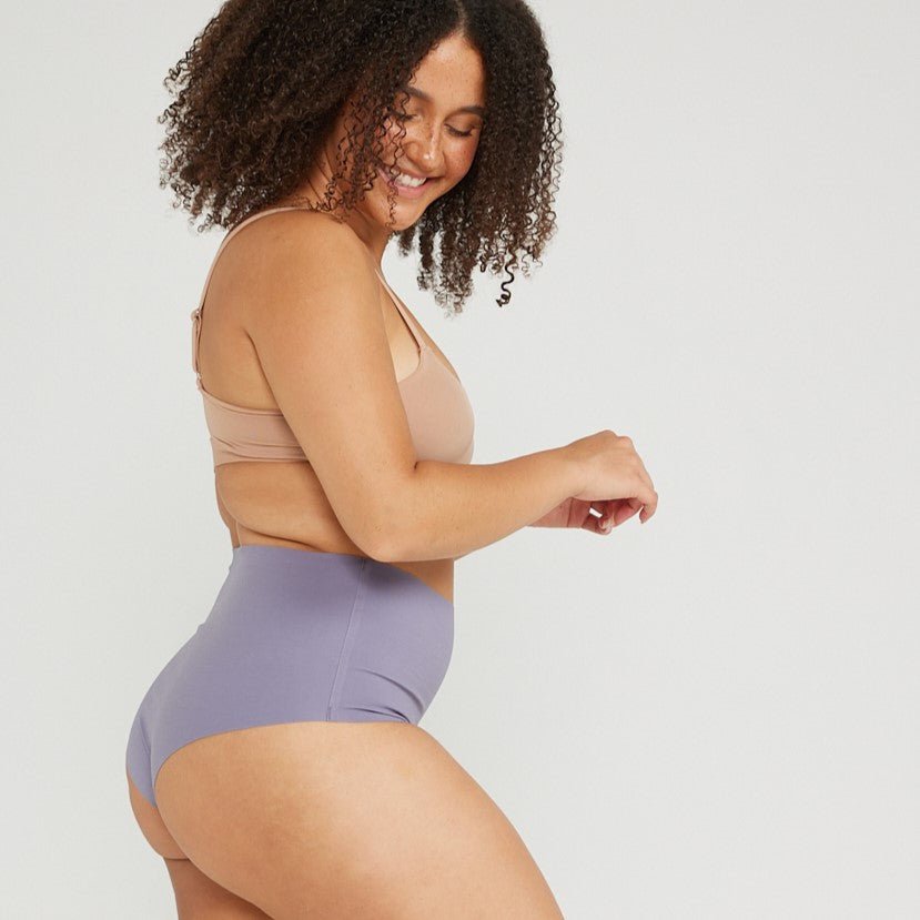 High-Rise Cheeky - Seamless Cotton - Ocean - Peach Underwear