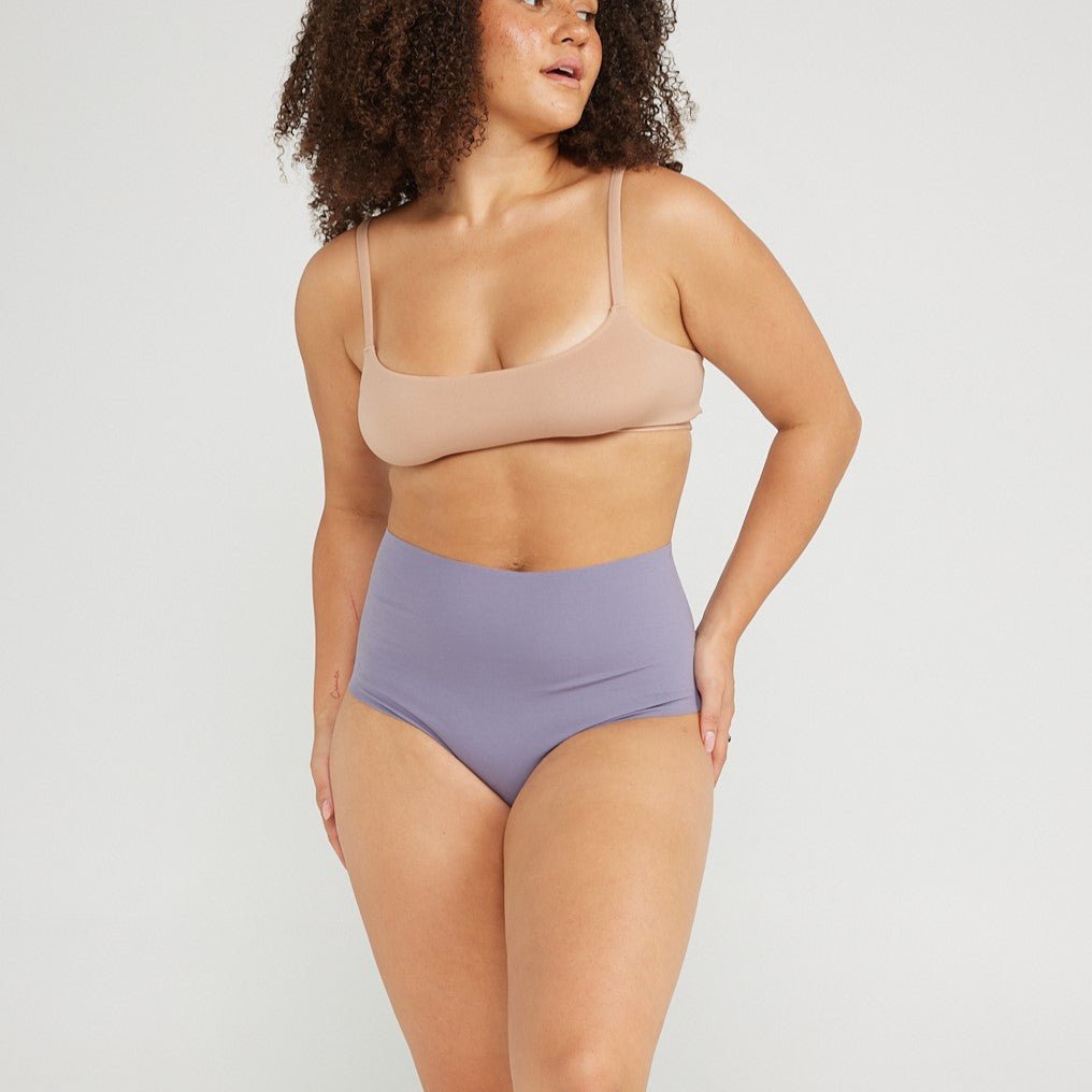High-Rise Cheeky - Seamless Cotton - Ocean - Peach Underwear