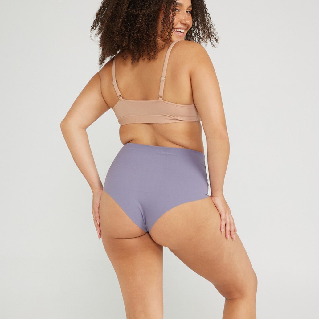 High-Rise Cheeky - Seamless Cotton - Ocean - Peach Underwear