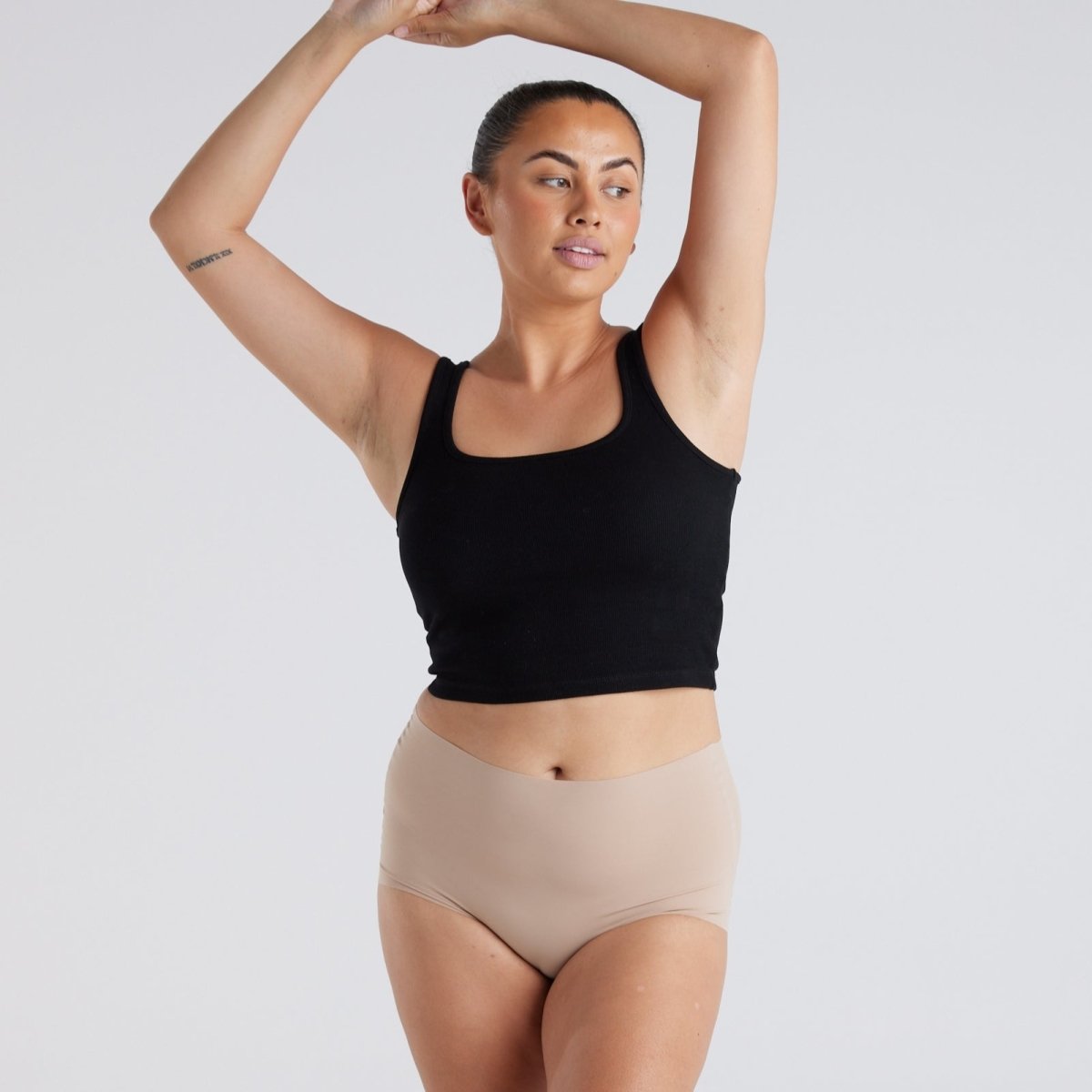 High-Rise Full Brief - Seamless Ultrasmooth - Latte - Peach Underwear