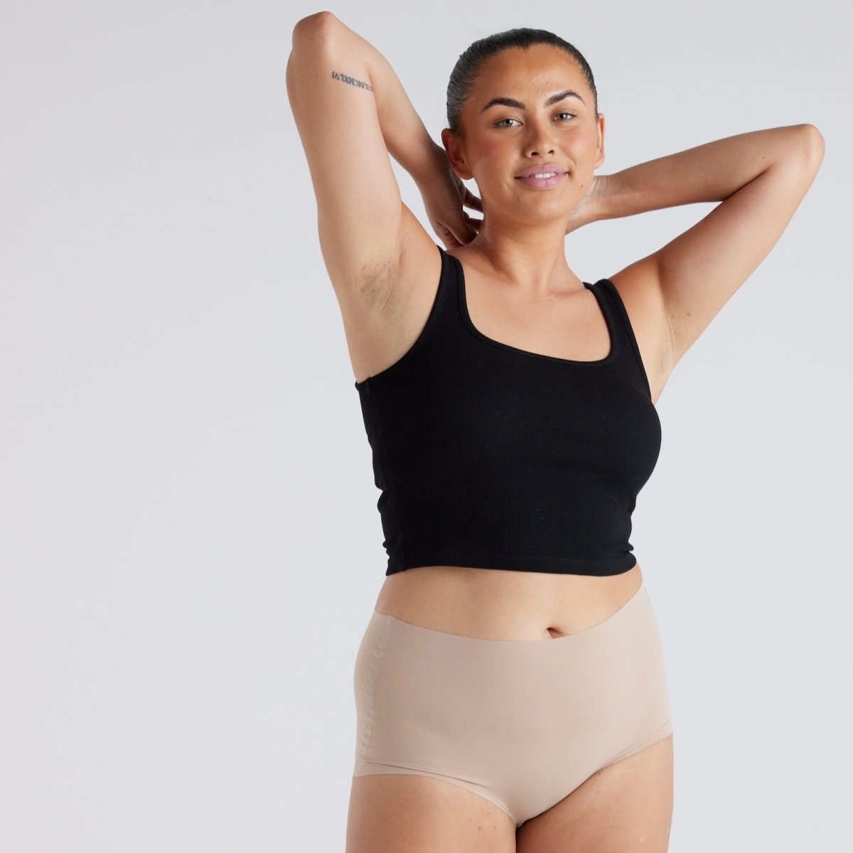 High-Rise Full Brief - Seamless Ultrasmooth - Latte - Peach Underwear