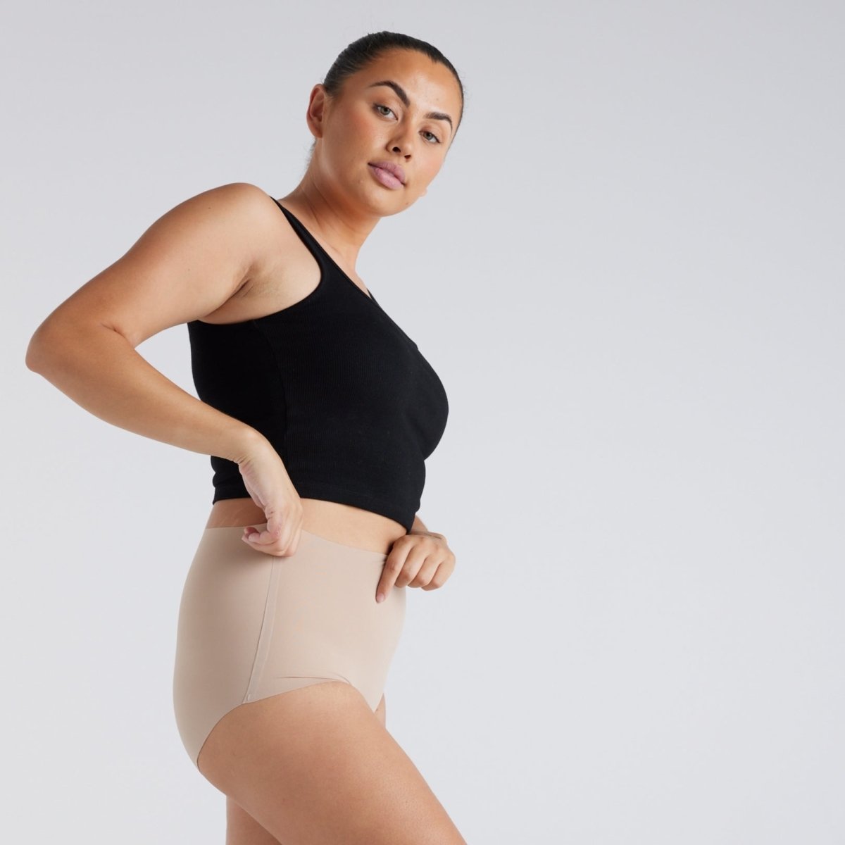 High-Rise Full Brief - Seamless Ultrasmooth - Latte - Peach Underwear