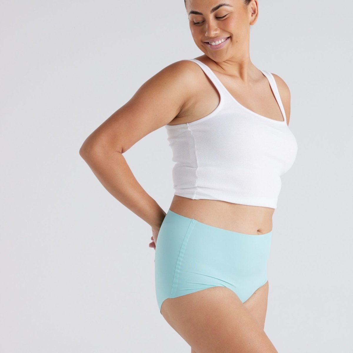 High-Rise Full Brief - Seamless Ultrasmooth - Sea Foam - Peach Underwear