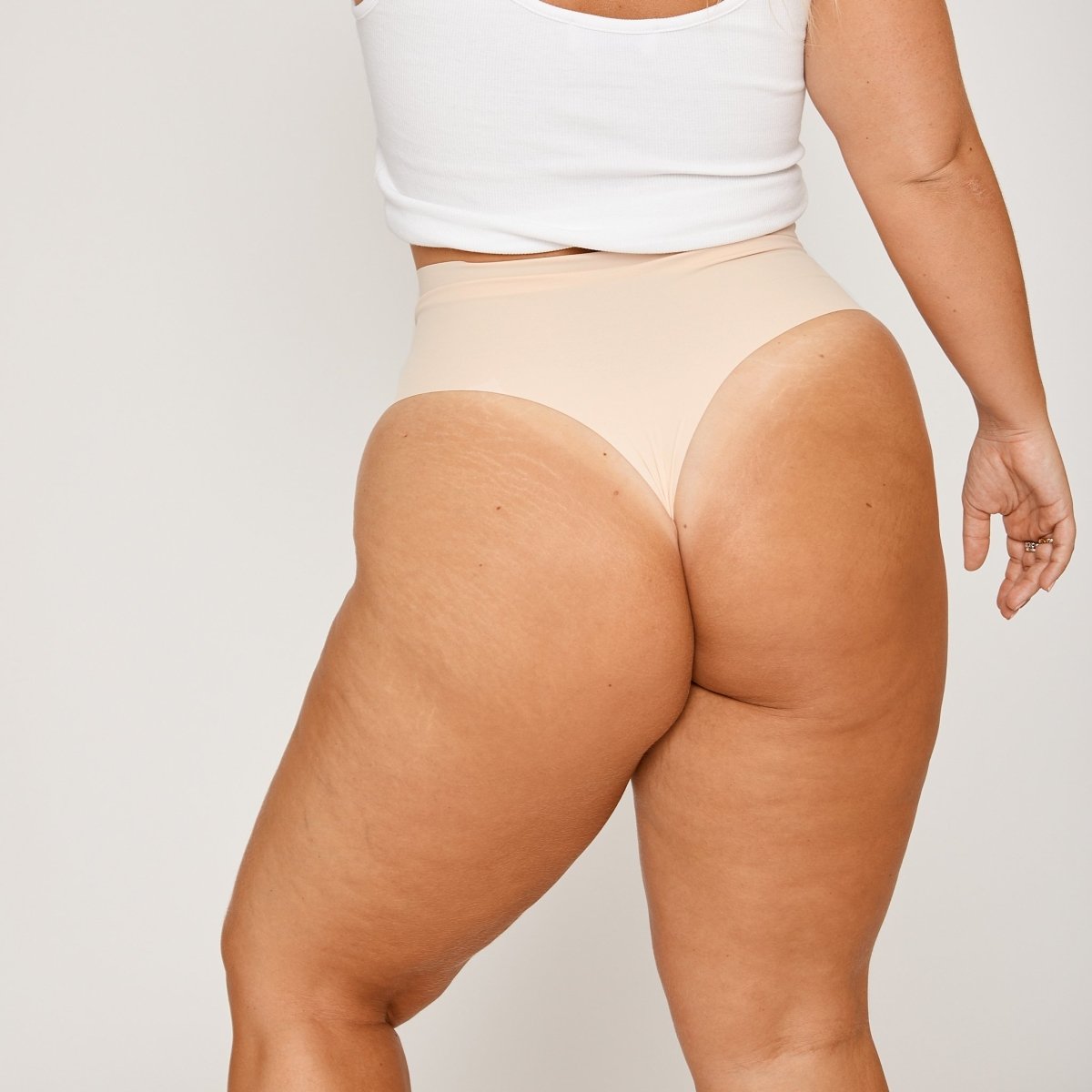 High-Rise Thong - Buttermilk - Peach Underwear