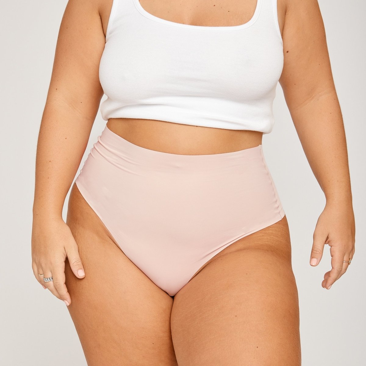 High-Rise Thong - Luna - Peach Underwear