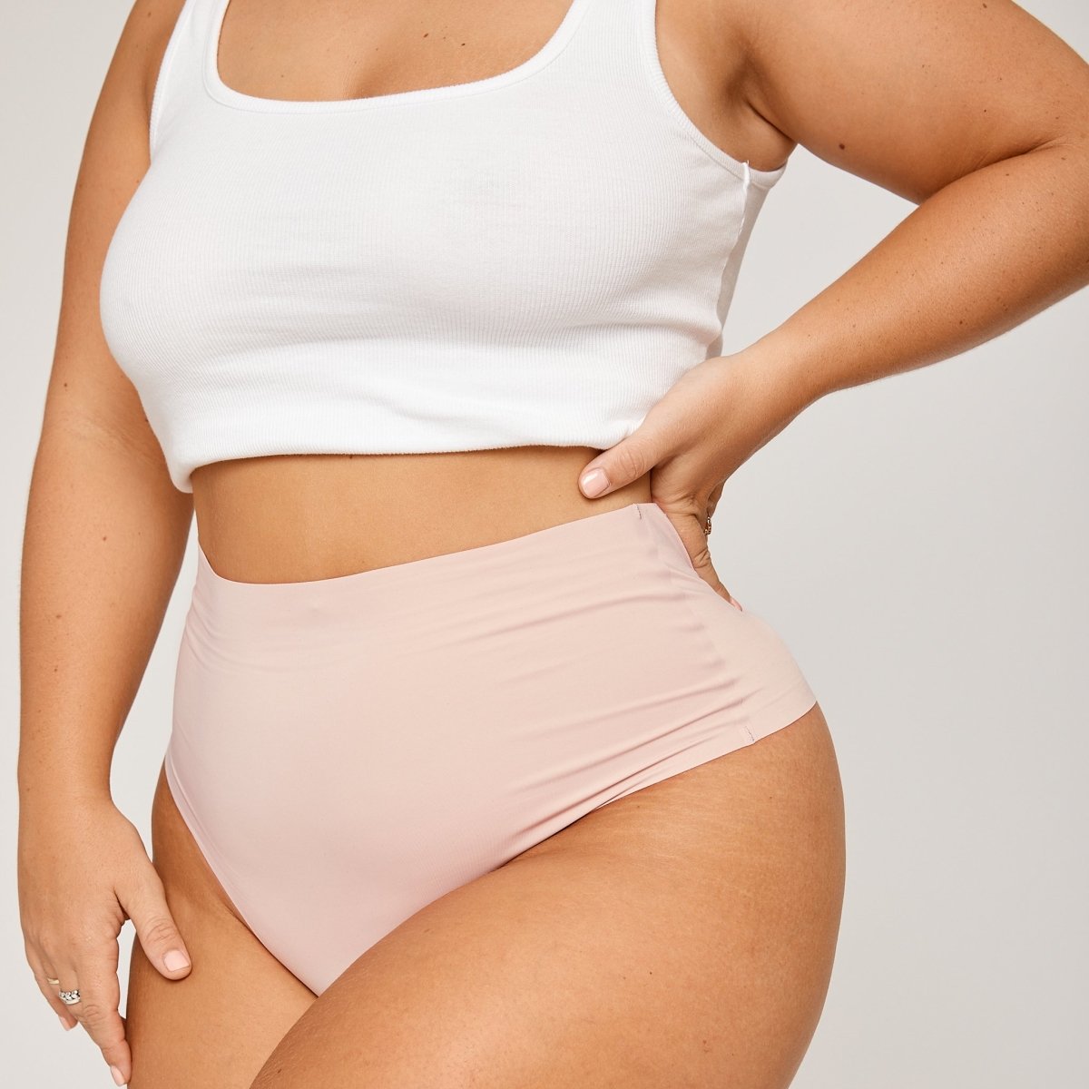 High-Rise Thong - Luna - Peach Underwear