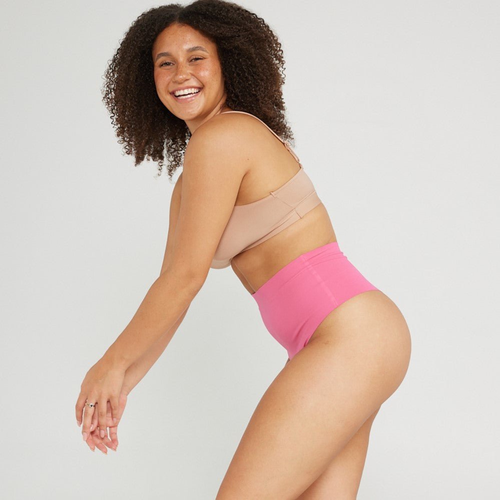 High-Rise Thong - Seamless Cotton - Confetti - Peach Underwear