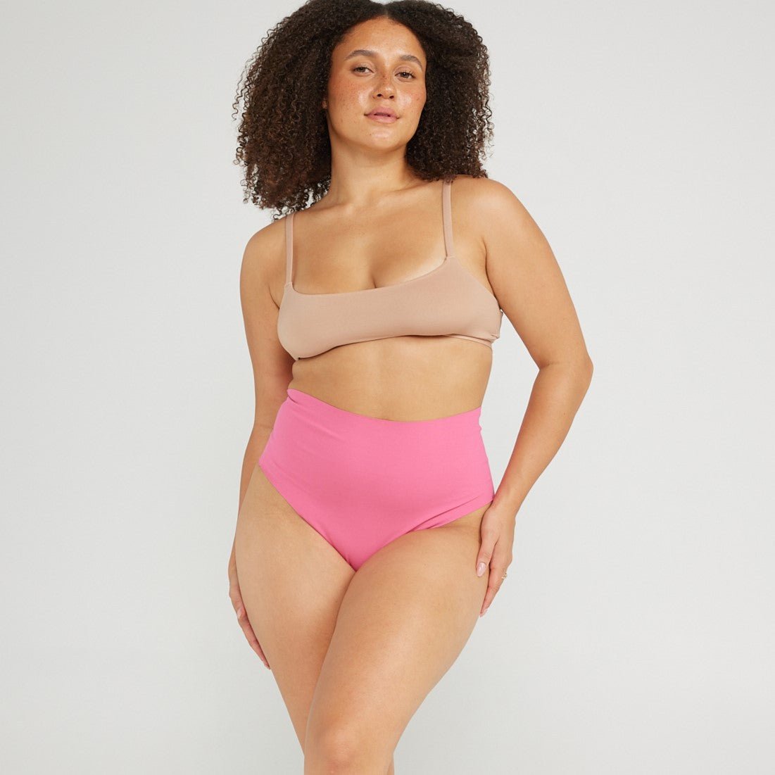 High-Rise Thong - Seamless Cotton - Confetti - Peach Underwear
