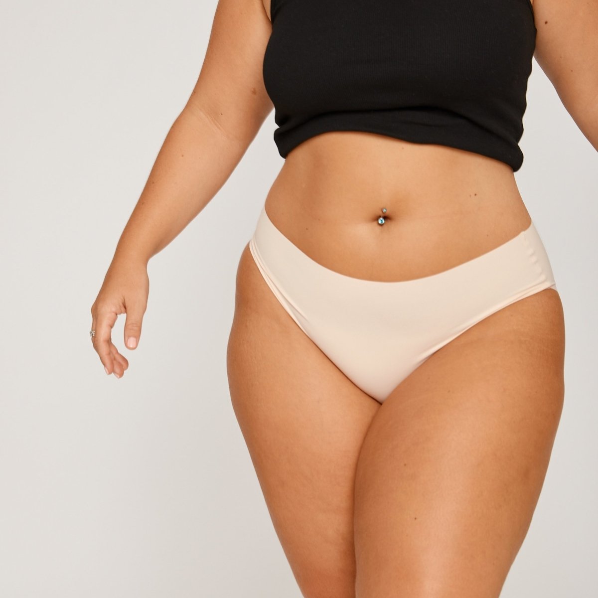 Mid-Rise Bikini Brief - Buttermilk - Peach Underwear