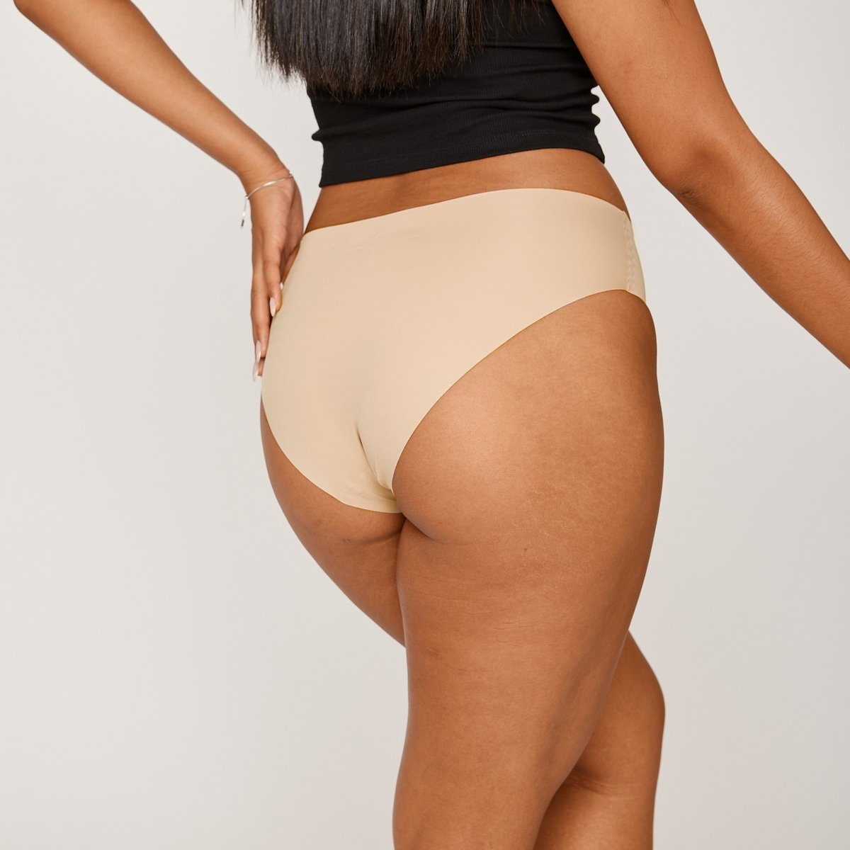 Mid-Rise Bikini Brief - Latte - Peach Underwear