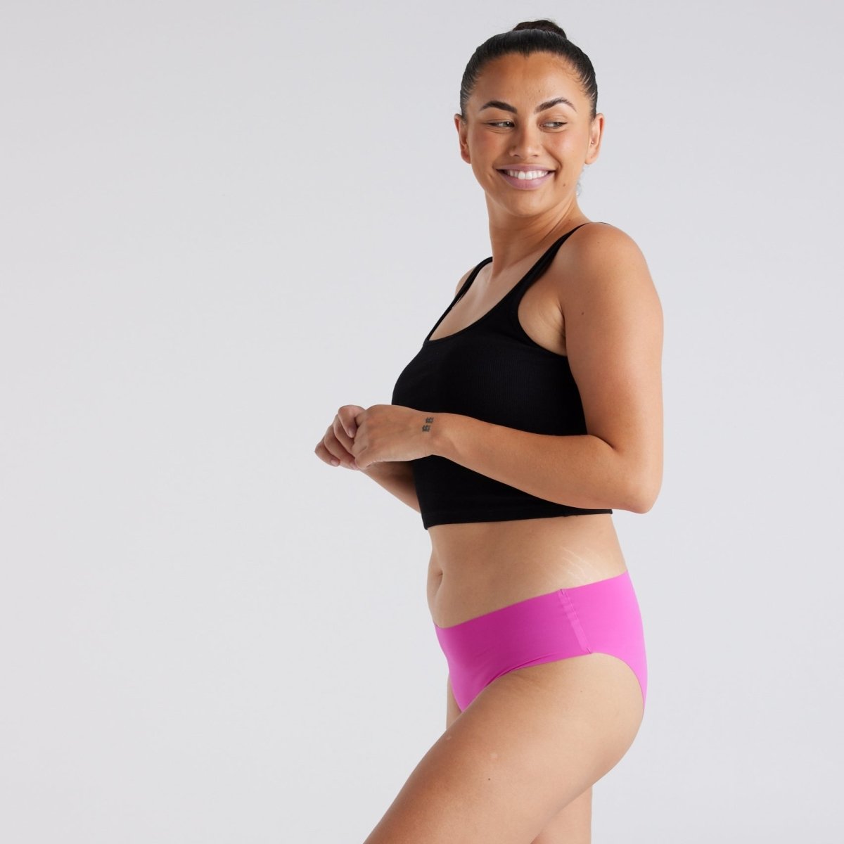 Mid-Rise Bikini Brief - Seamless Ultrasmooth - Pink Fizz - Peach Underwear