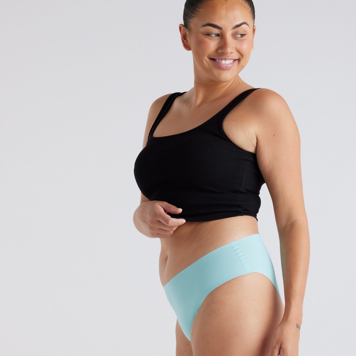 Mid-Rise Bikini Brief - Seamless Ultrasmooth - Sea Foam - Peach Underwear