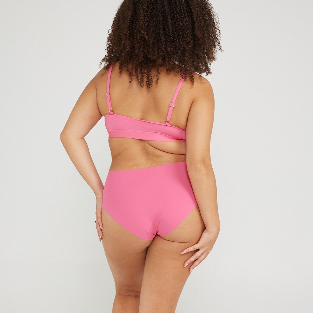 Mid-Rise Bikini - Seamless Cotton - Confetti - Peach Underwear