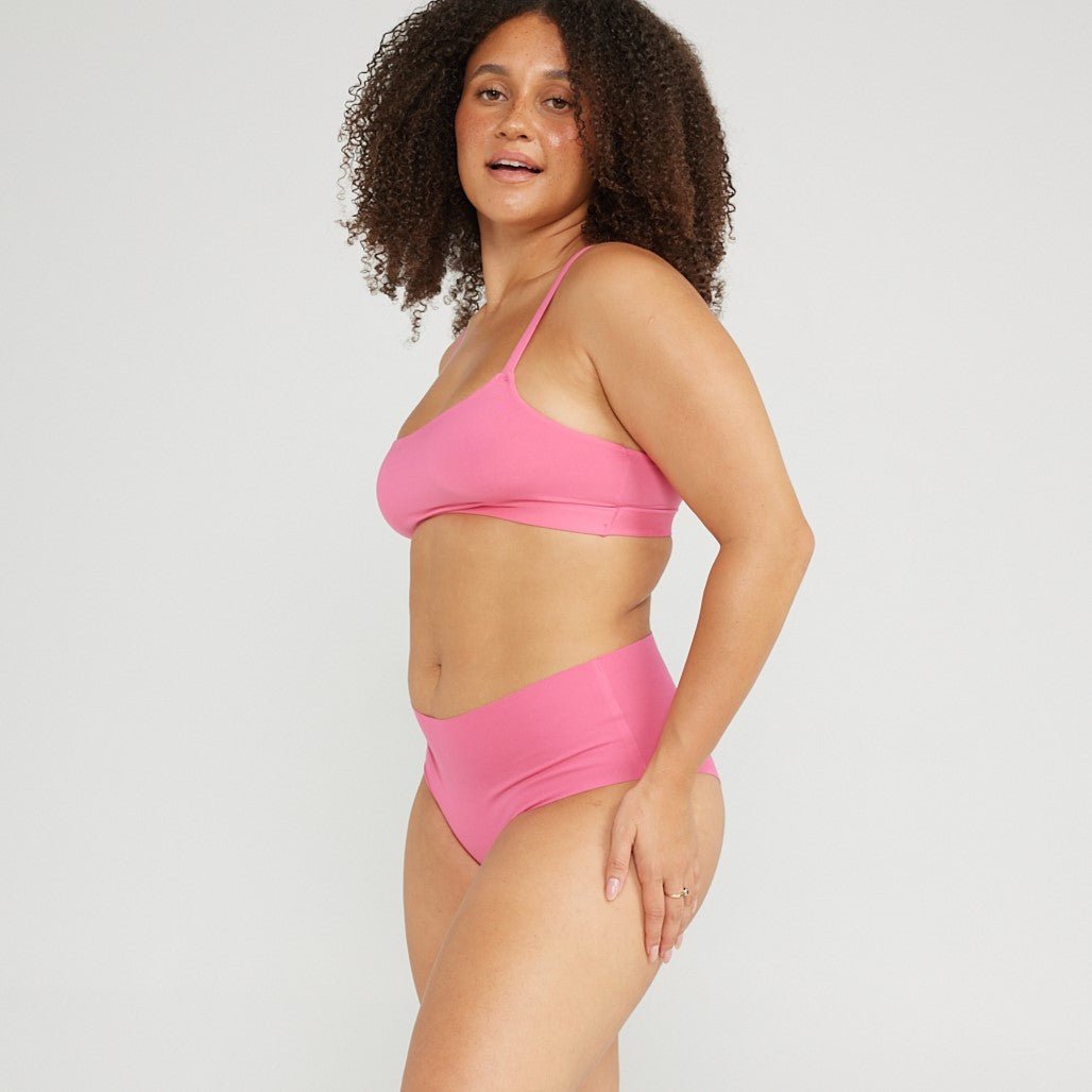 Mid-Rise Cheeky - Seamless Cotton - Confetti - Peach Underwear
