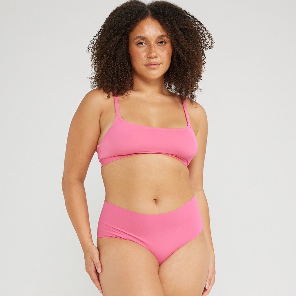 Mid-Rise Cheeky - Seamless Cotton - Confetti - Peach Underwear