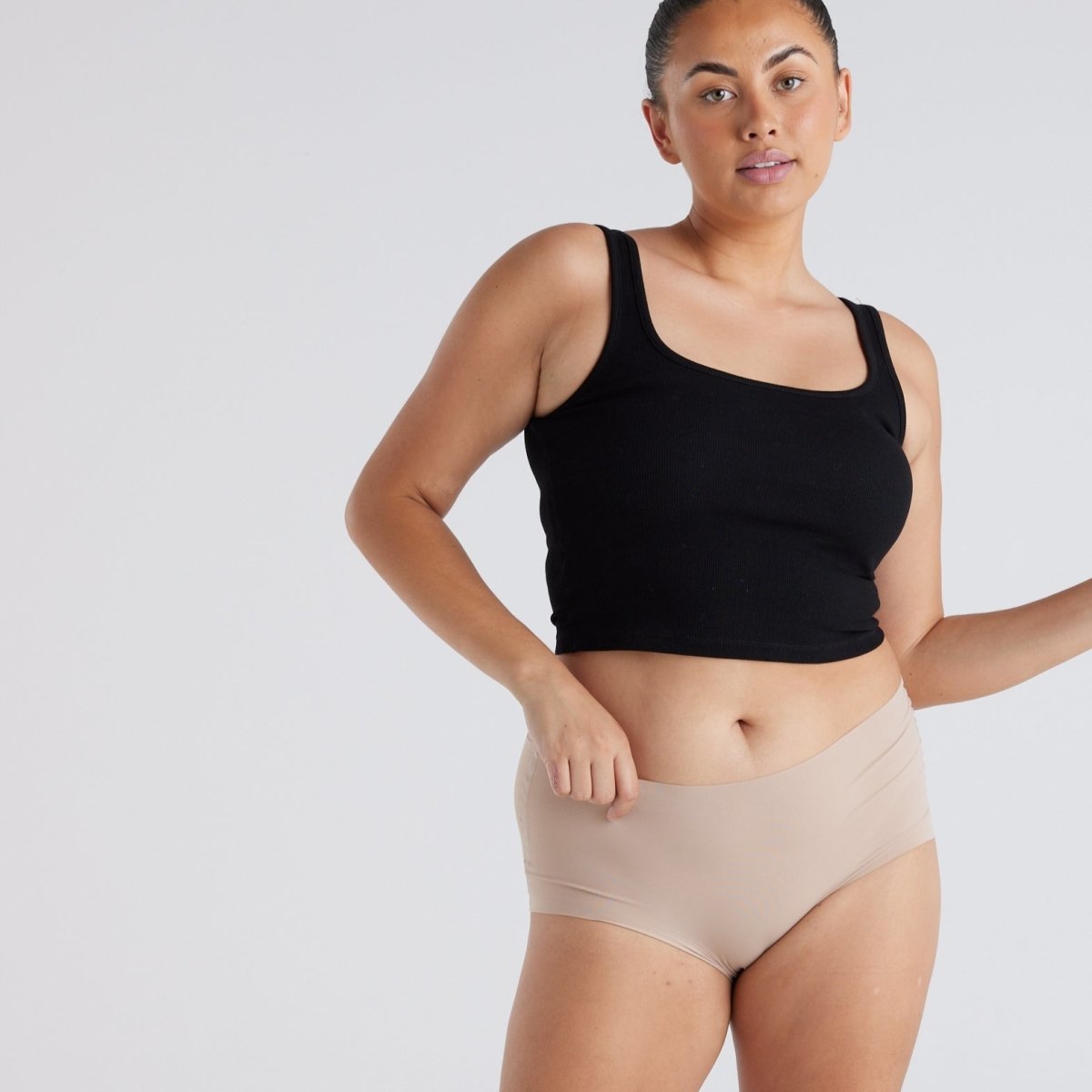 Mid-Rise Full Brief - Seamless Ultrasmooth - Latte - Peach Underwear