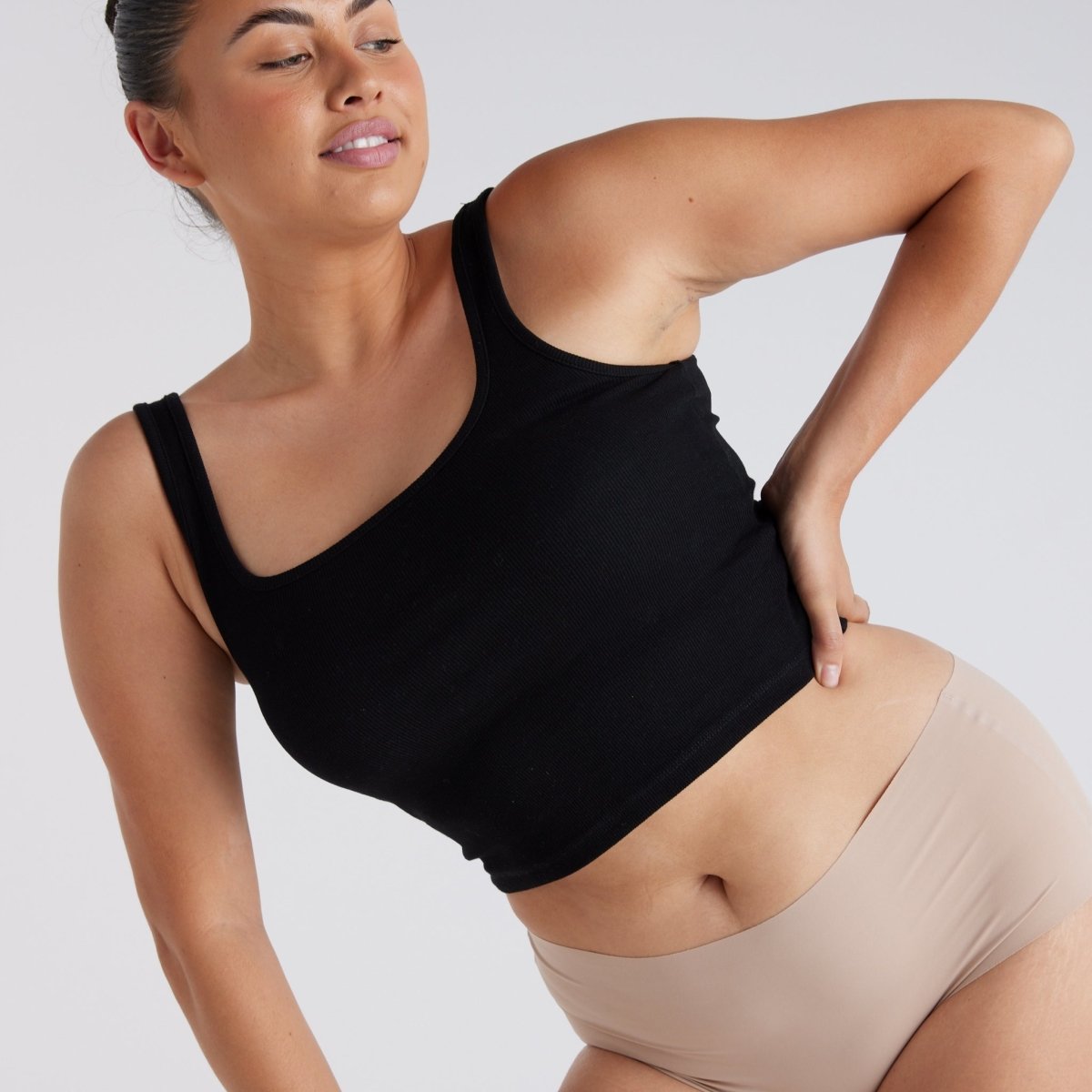 Mid-Rise Full Brief - Seamless Ultrasmooth - Latte - Peach Underwear